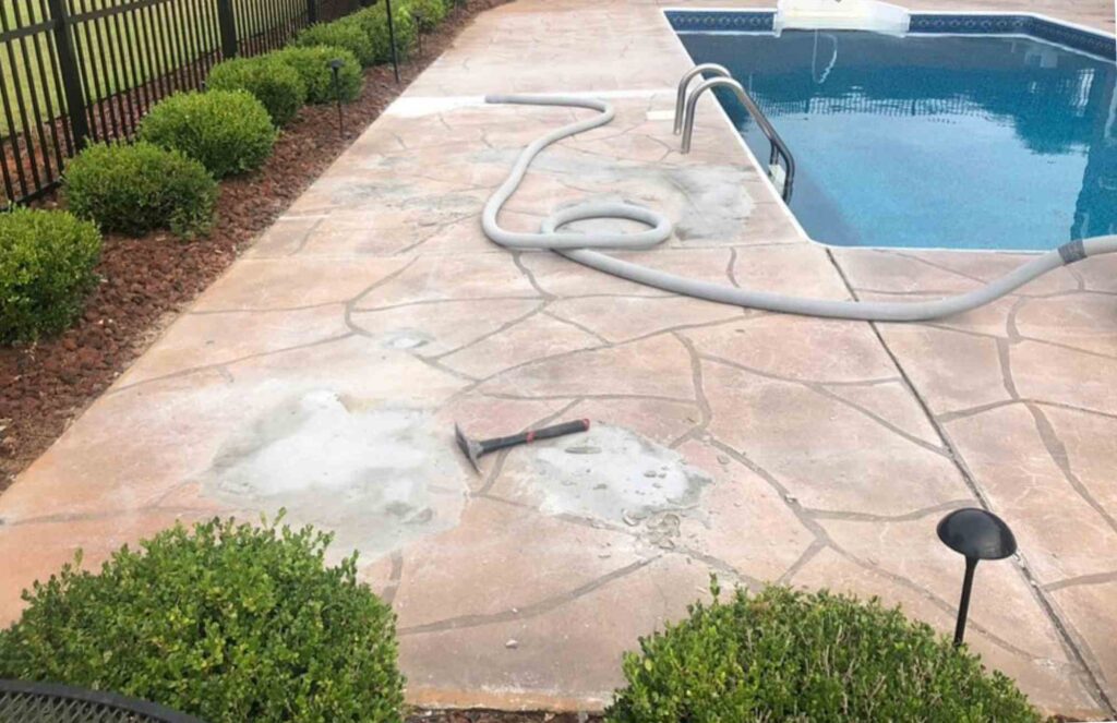 Advanced Concrete Coatings SWFL stamped concrete pool decks