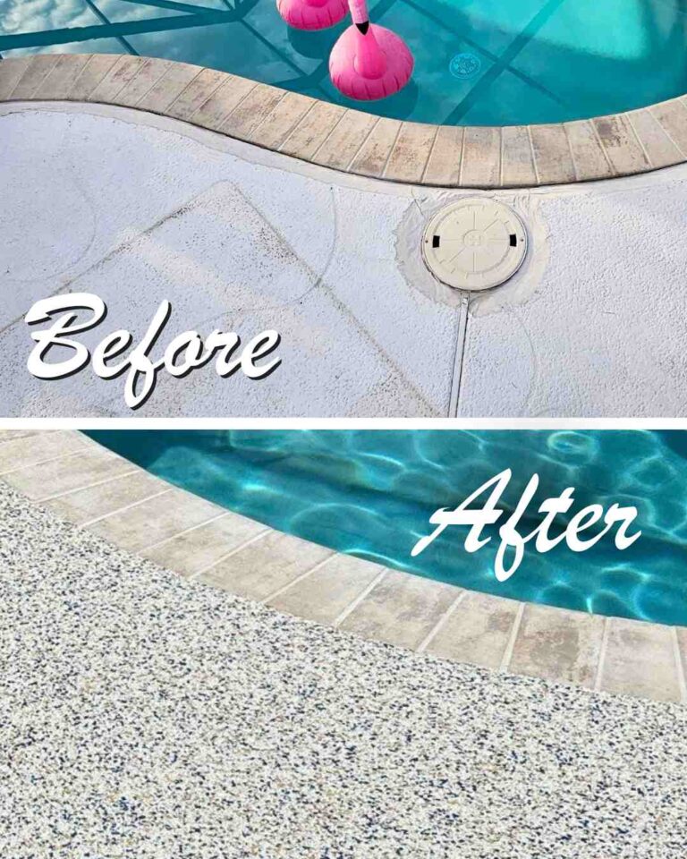 concrete resurfacing before and after